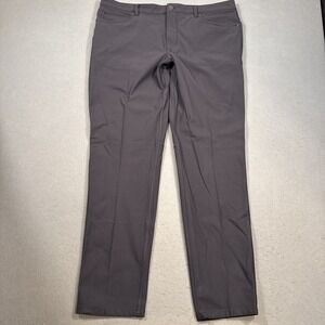 7 DIAMONDS Infinity Slim Fit Chino Pants Mens 36x30 Black Performance Trousers